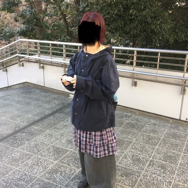 배색 스트링후드자켓