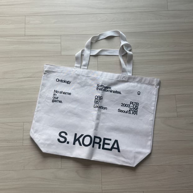 팔란티어 PLTR 한국 한정 에코백