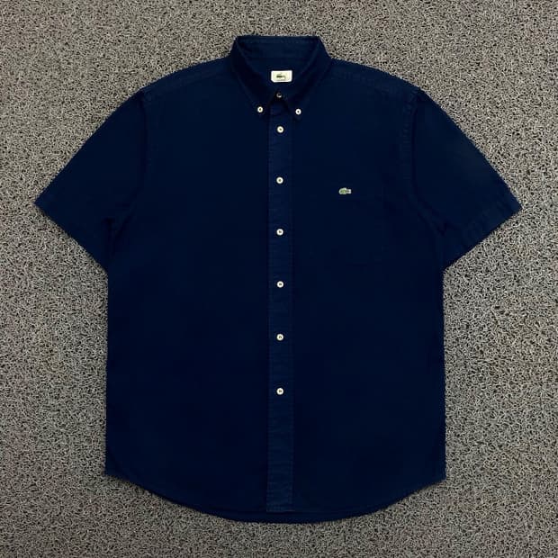 Lacoste 로고 네이비 반팔셔츠