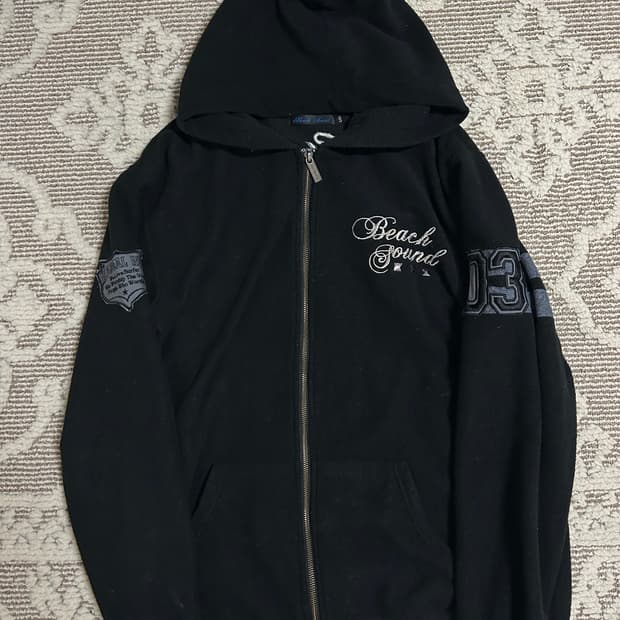 (뒷면이쁨) Y2K 펑크 테리 오버핏 후드집업