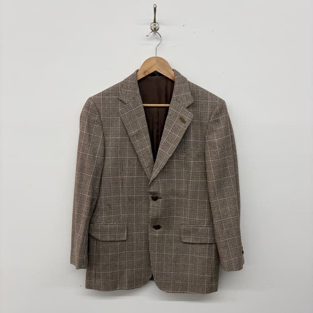 닥스 깅엄체크 자켓 브라운 여/M