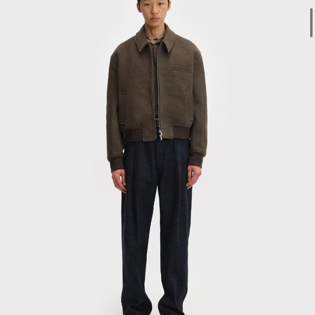 벨리에 시티트립 블루종 자켓 브라운