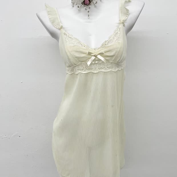 에블린 시어 레이스 슬립