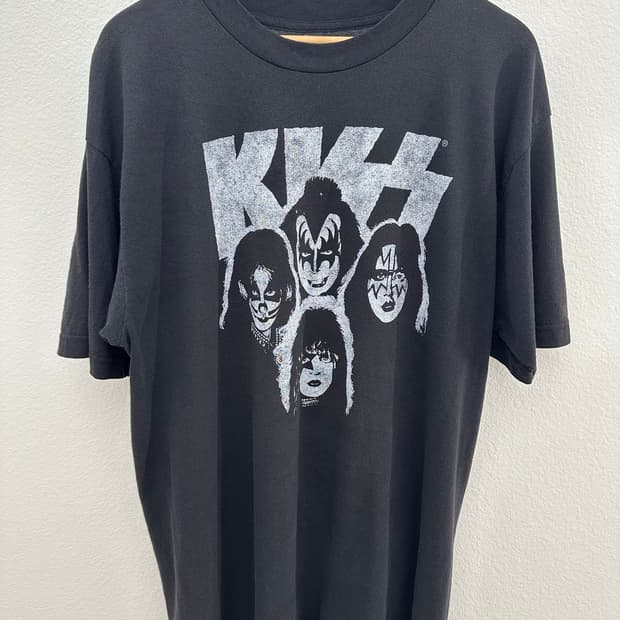 KISS 키스 밴드 그래픽 반팔 티셔츠 XXL