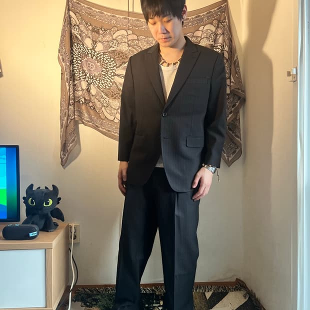 블랙수트 상하의