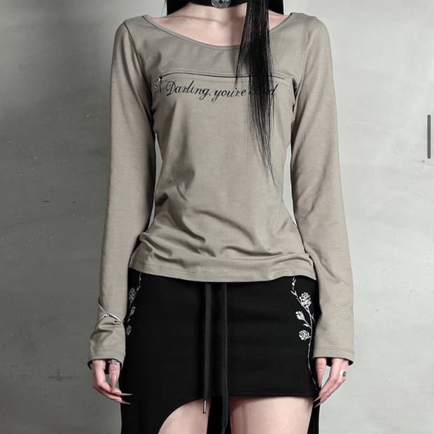 UNZIPPED LOGO T-SHIRT (Cursive ver.) 