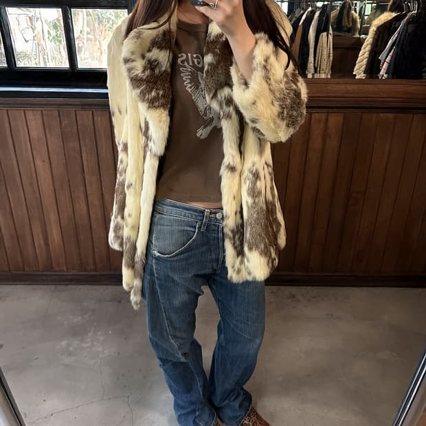 JPV fur mixed mid jacket