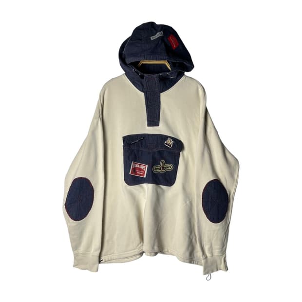 [Drug store’s] 드럭스토어 엘보패치 아노락 후드티셔츠