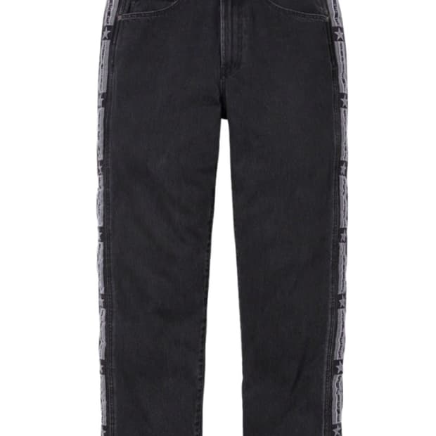 슈프림 스냅오프 배기 진 블랙 32