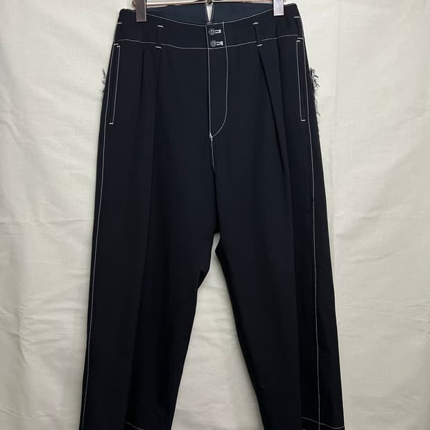 SULVAM 설밤 하이웨스트 스티치 스트레이트 팬츠