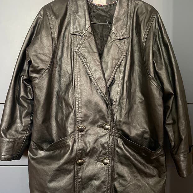 빈티지 복고 레트로 가죽 자켓