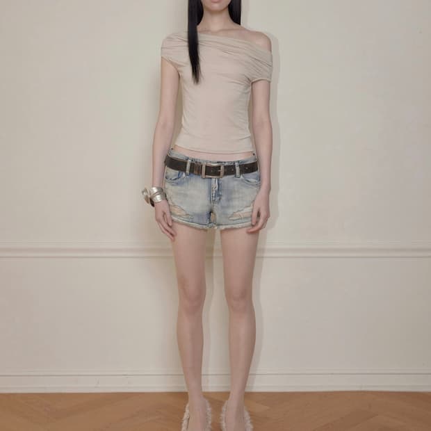보헤미안서울 플로우 드레이프 FLOW NECK DRAPE HALF-T