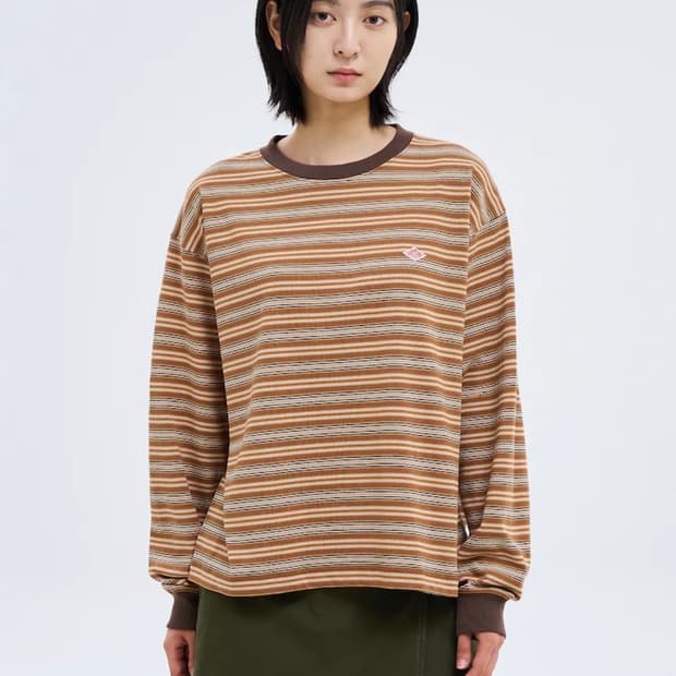 DANTON 단톤 스트라이프 긴팔 티셔츠