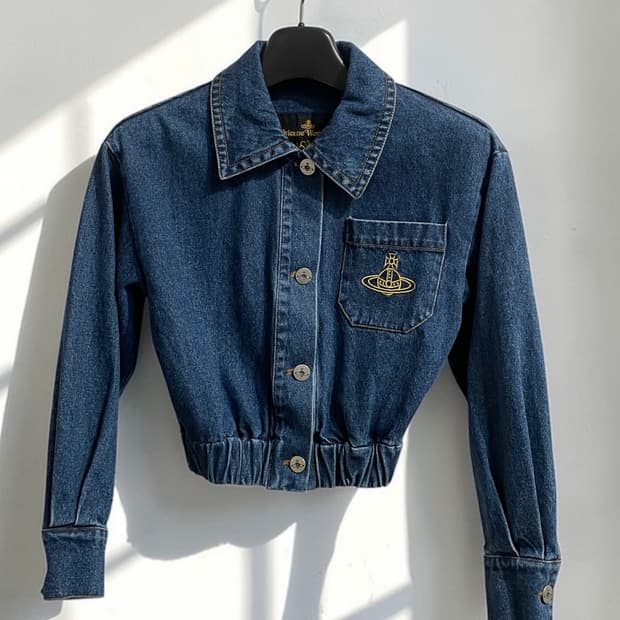 비비안 웨스트우드 크롭 데님 자켓