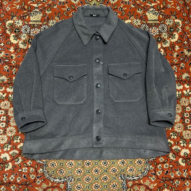 유니클로 C 여성 오버사이즈 모직 자켓 그레이 XL