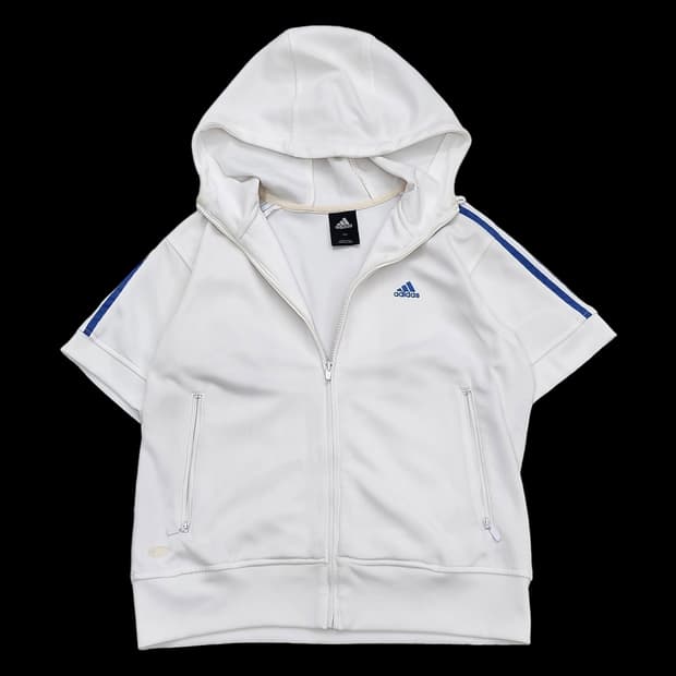 아디다스 빈티지 화이트 삼선 반팔져지