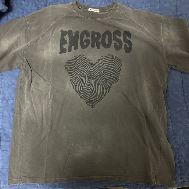 (M) etce 이티씨이 engross 하트 반팔티 브라운