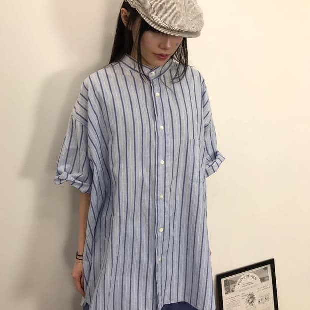 McGregor Stripe Band Collar Shirt