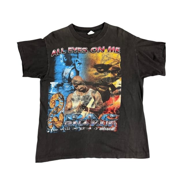 빈티지 90s Tupac Rap Tee 투팍 올아이즈온미 랩티셔츠