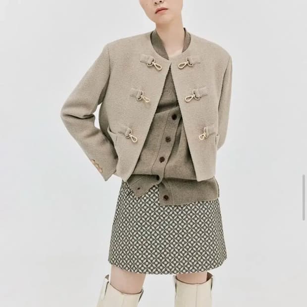 분더캄머 코듀로이 미니 스커트 베이지 S사이즈