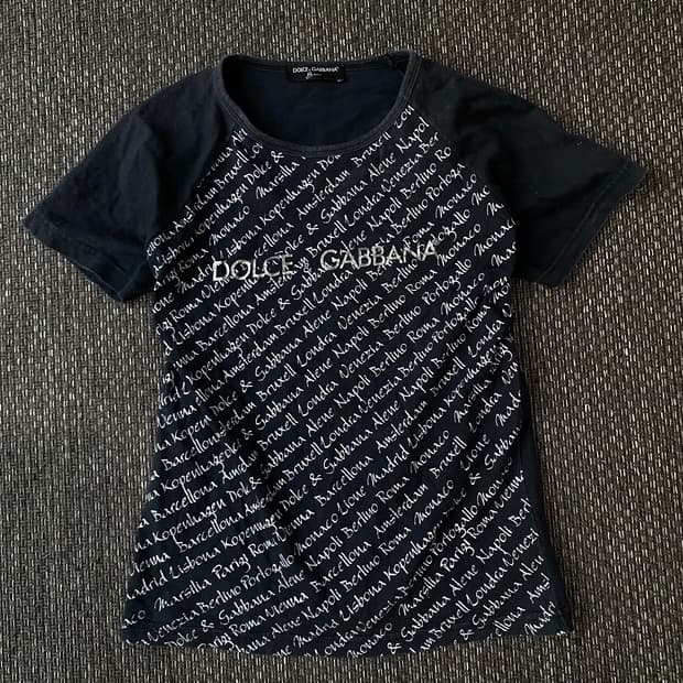 [Dolce&Gabbana] Lettering Slim Fit Tee