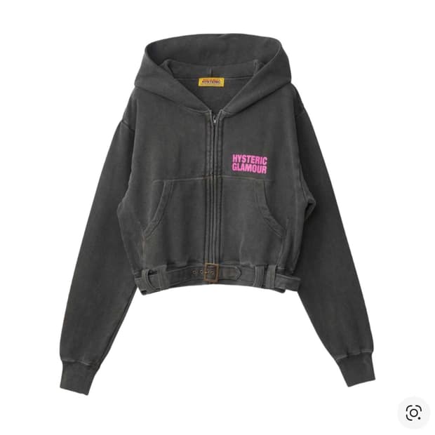 히스테릭 글래머 베이비시팅 클럽 숏 후드집업