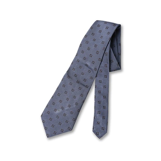 드레익스 [Drake's] 페이드 네이비 도트 스퀘어 패턴 타이