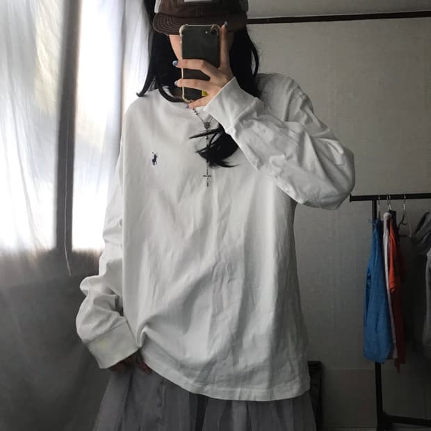 폴로 화이트 롱슬리브