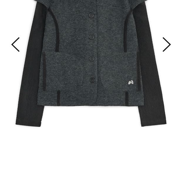 허그유어스킨 라운드 카라 니트 자켓