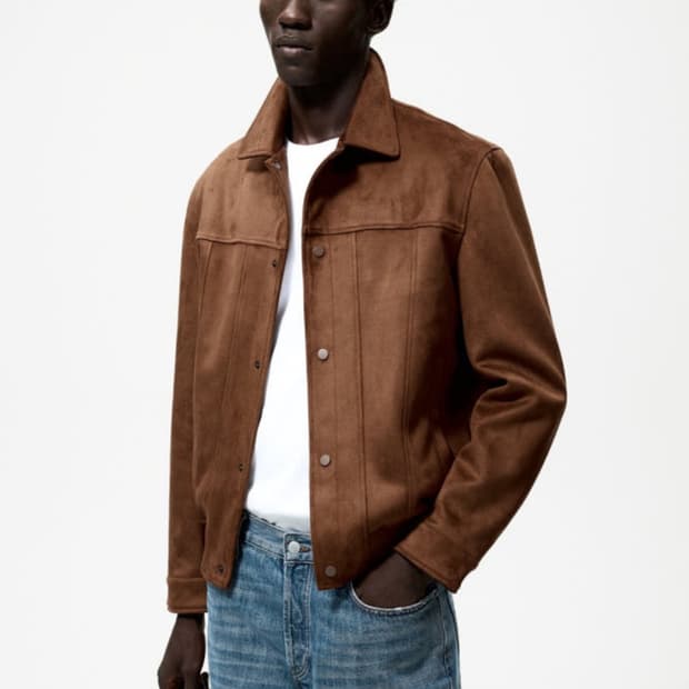 자라 에코 스웨이드 자켓