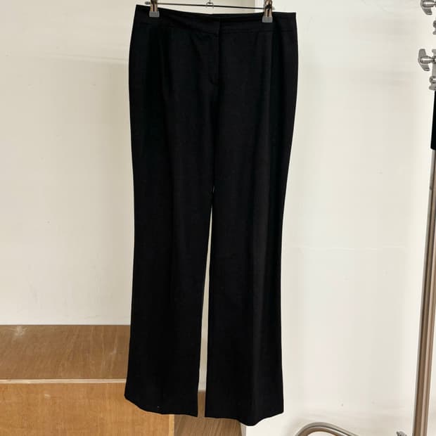 에스카다 블랙 와이드 레그 팬츠