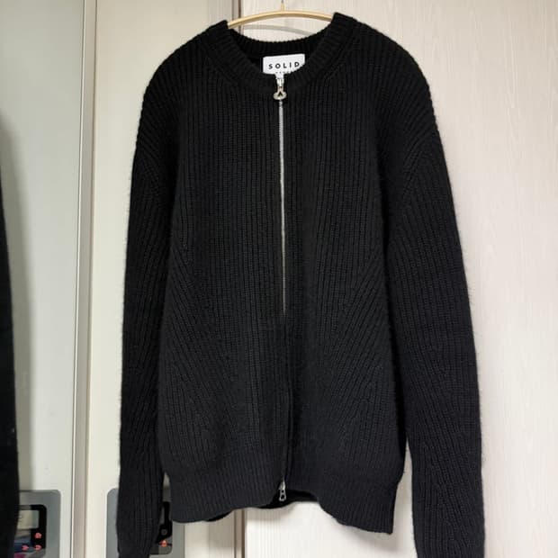 솔리드옴므 집업 니트 가디건 46(95)