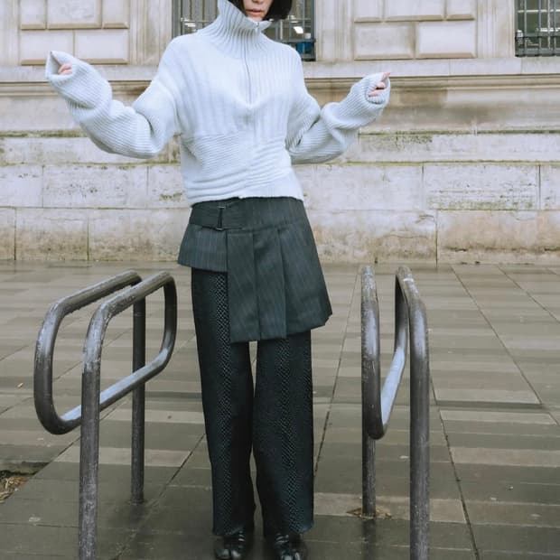 TELOPLAN 언발란스 랩스커트