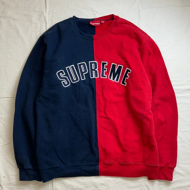 supreme 슈프림 18FW 스플릿 크루넥 스웻셔츠