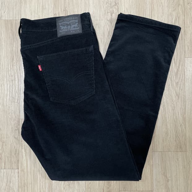 36) 리바이스 매장판 505 일자핏 블랙 코듀로이 팬츠(새제품)LVC