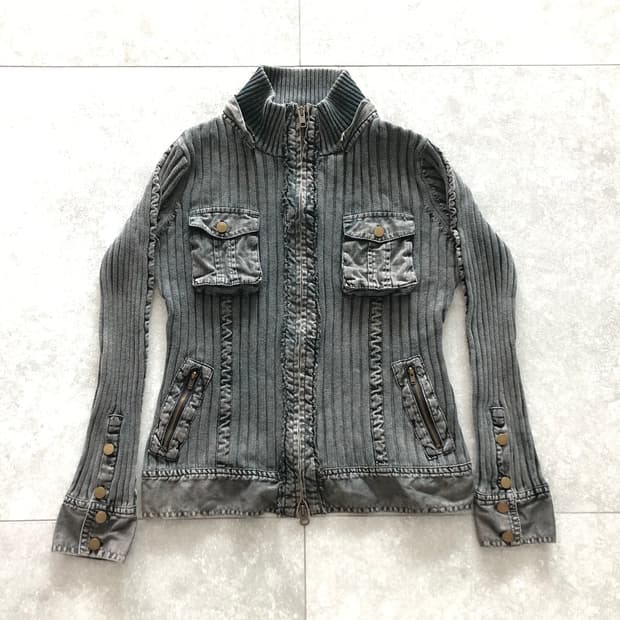 00‘s • y2k 골지 포켓 집업