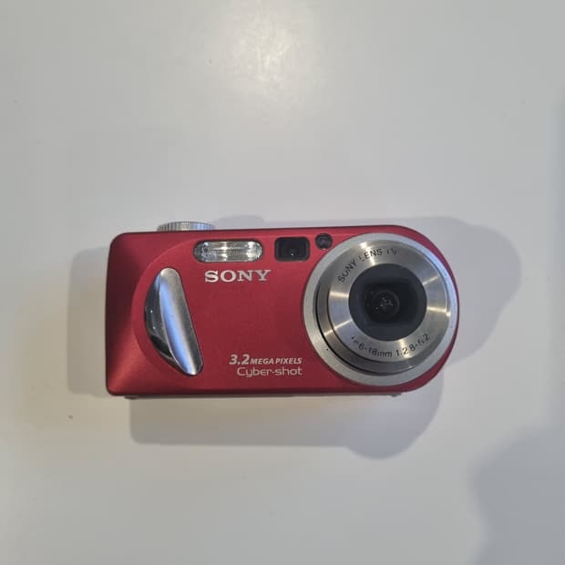 일본 소니 빨강 디카 사이버샷 빈티지카메라 작동ok 레트로 똑딱이