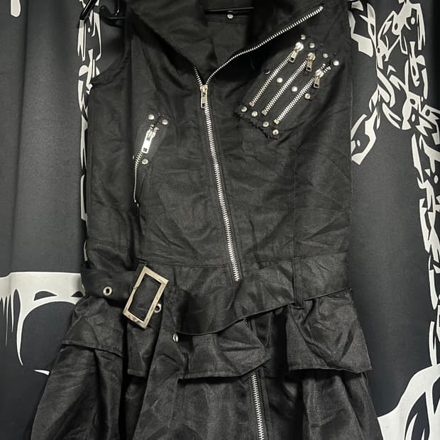 ACDC RAG 고스 펑크 블랙 원피스