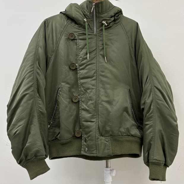 빈티지 카키 y2k 봄버 자켓