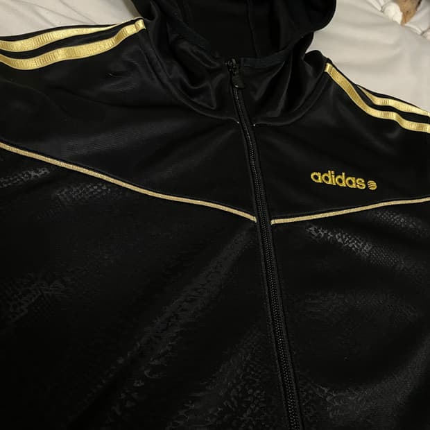 호피 무늬 아디다스 후드 져지