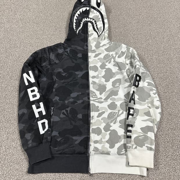 네이버후드x베이프 후드집업 XL