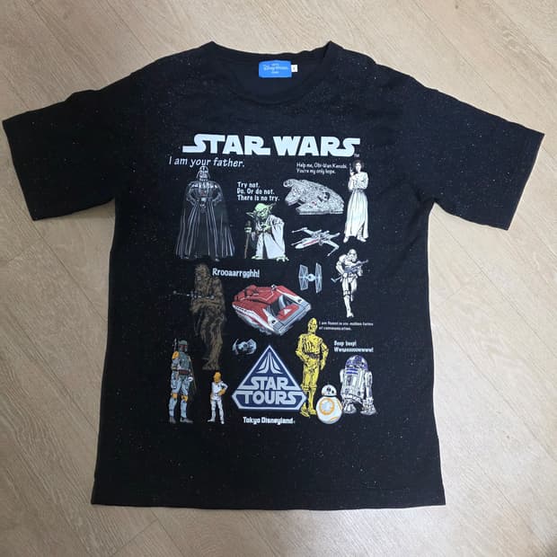 도쿄 디즈니 스타워즈 프린팅 반팔티