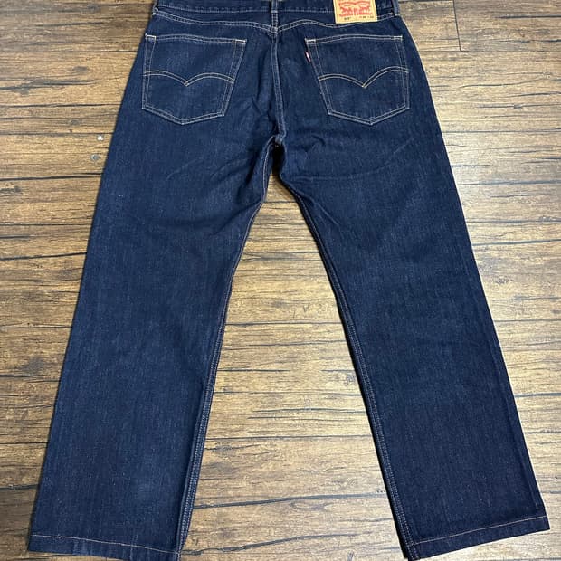 리바이스 LEVIS 505 레귤러핏 진청 데님 팬츠 W36 L32