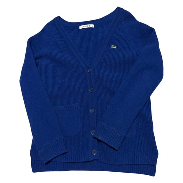 라코스테 브이넥 우먼스 가디건