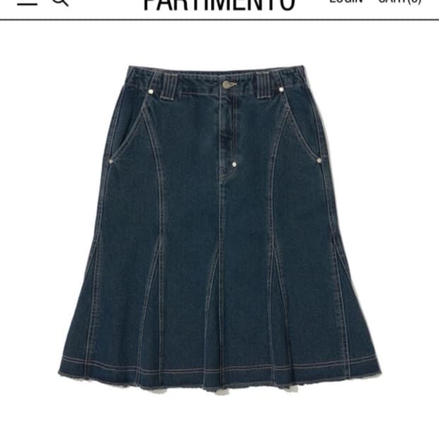 파르티멘토 gored flare skirt 데님