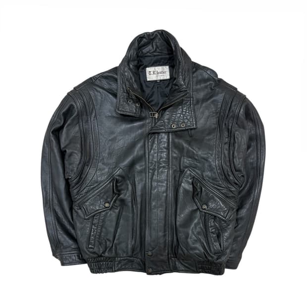Vintage T.K. Leather 리얼레더 블랙 소가죽 자켓