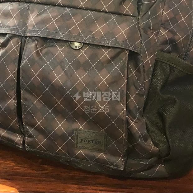 포터 체크 백팩