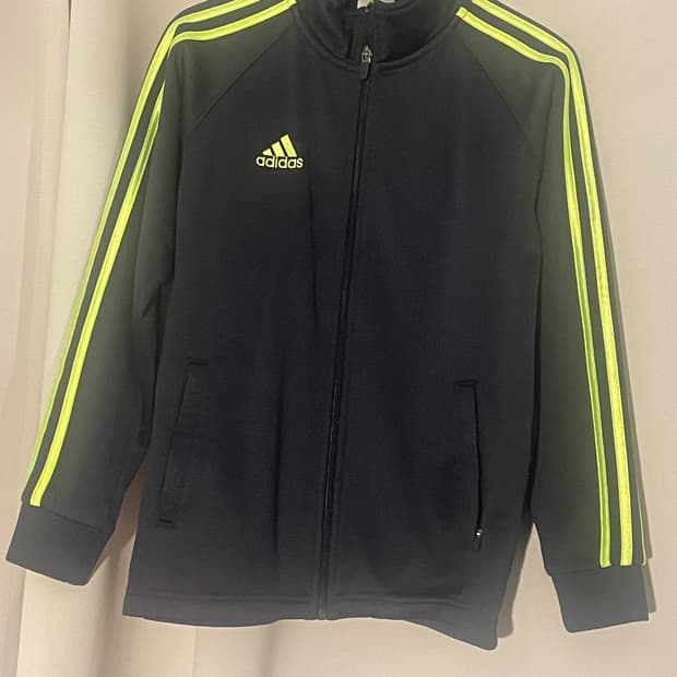 아디다스 형광 삼선 져지