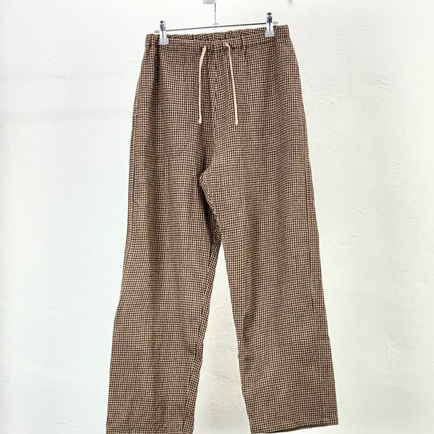 단톤 하운드투스 트위드 테이퍼드 드로즈 코튼 팬츠