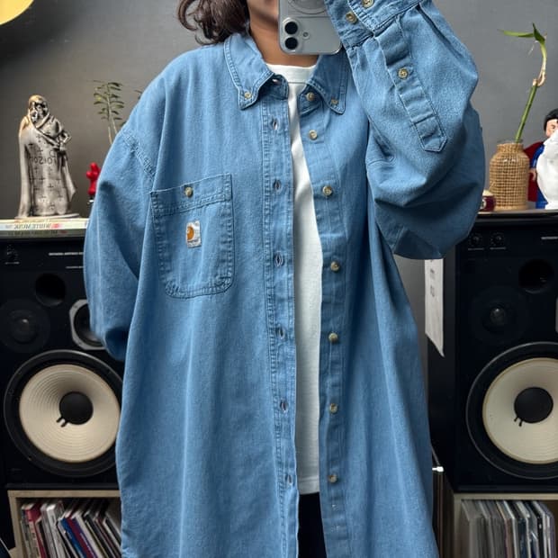 칼하트 데님셔츠
